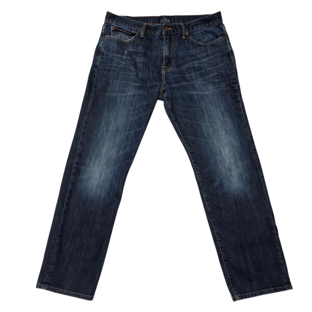 Lucky Brand 221 Original Straight Jeans Mens 34 Blue Denim Classic Casual READ